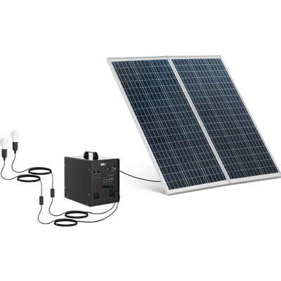 MSW Solaranlage Powerstation mit Solarpanel und Wechselrichter 1000W 5/12/230V