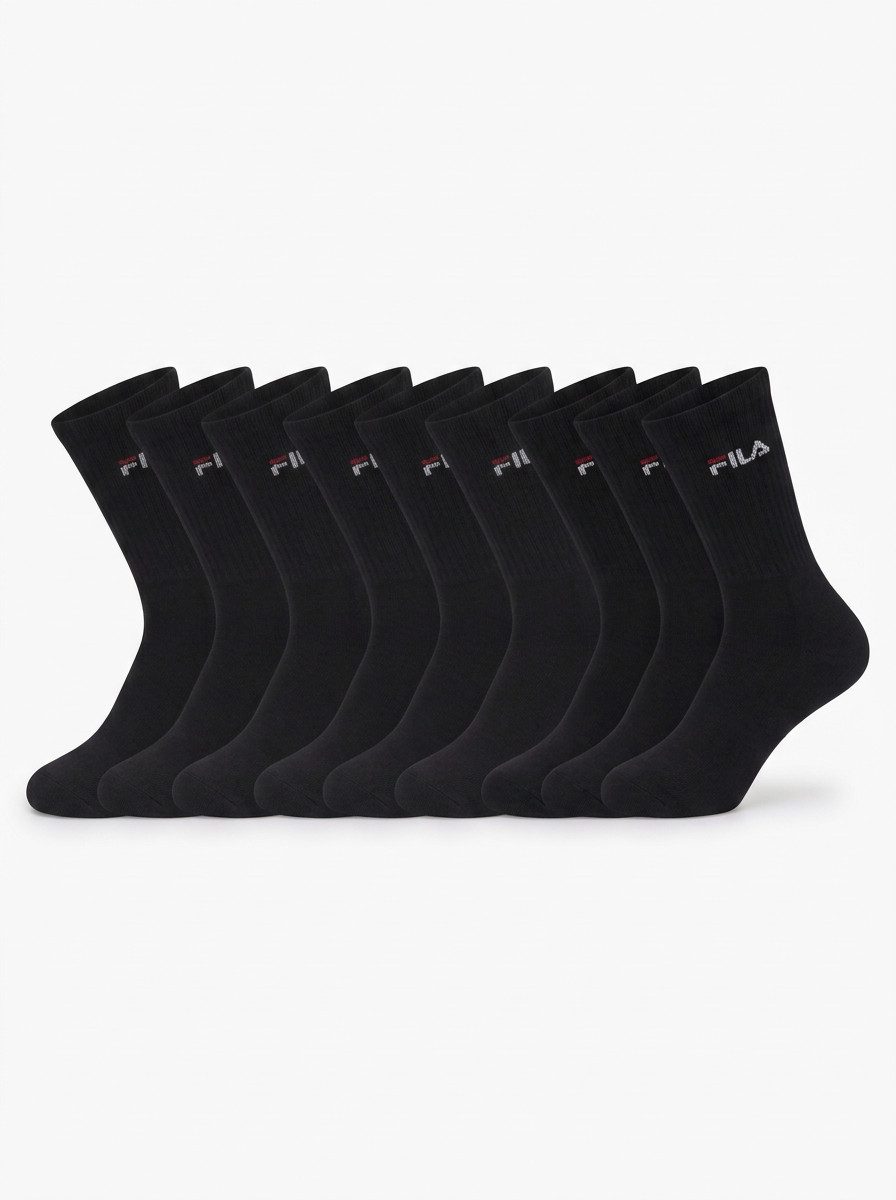 Fila Tennissocken UNISEX CREW TENNIS FULL TERRY SOCKS (9 Paar) mit eingestrickem Logo