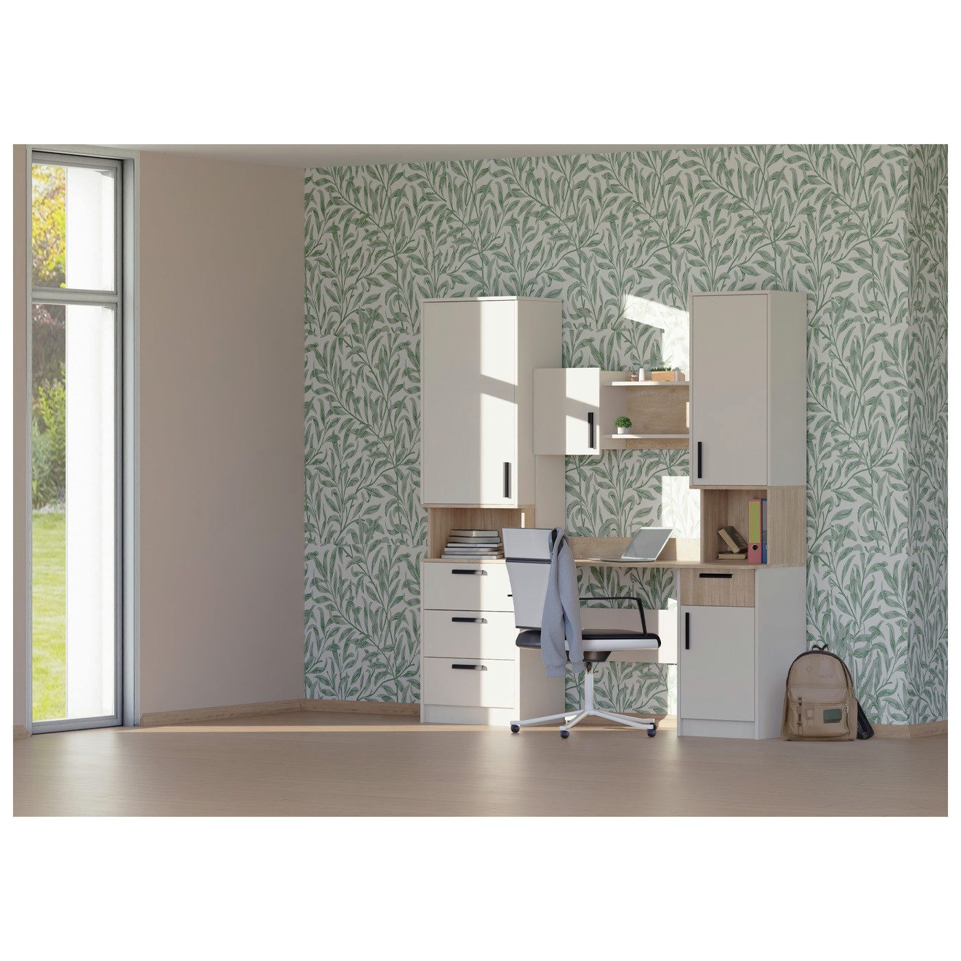 Marmex Möbel Jugendzimmer-Set GRANT SET 22 C, (Regal, Schreibtisch), Soft-Close-Türen, Vollauszug der Schubladen