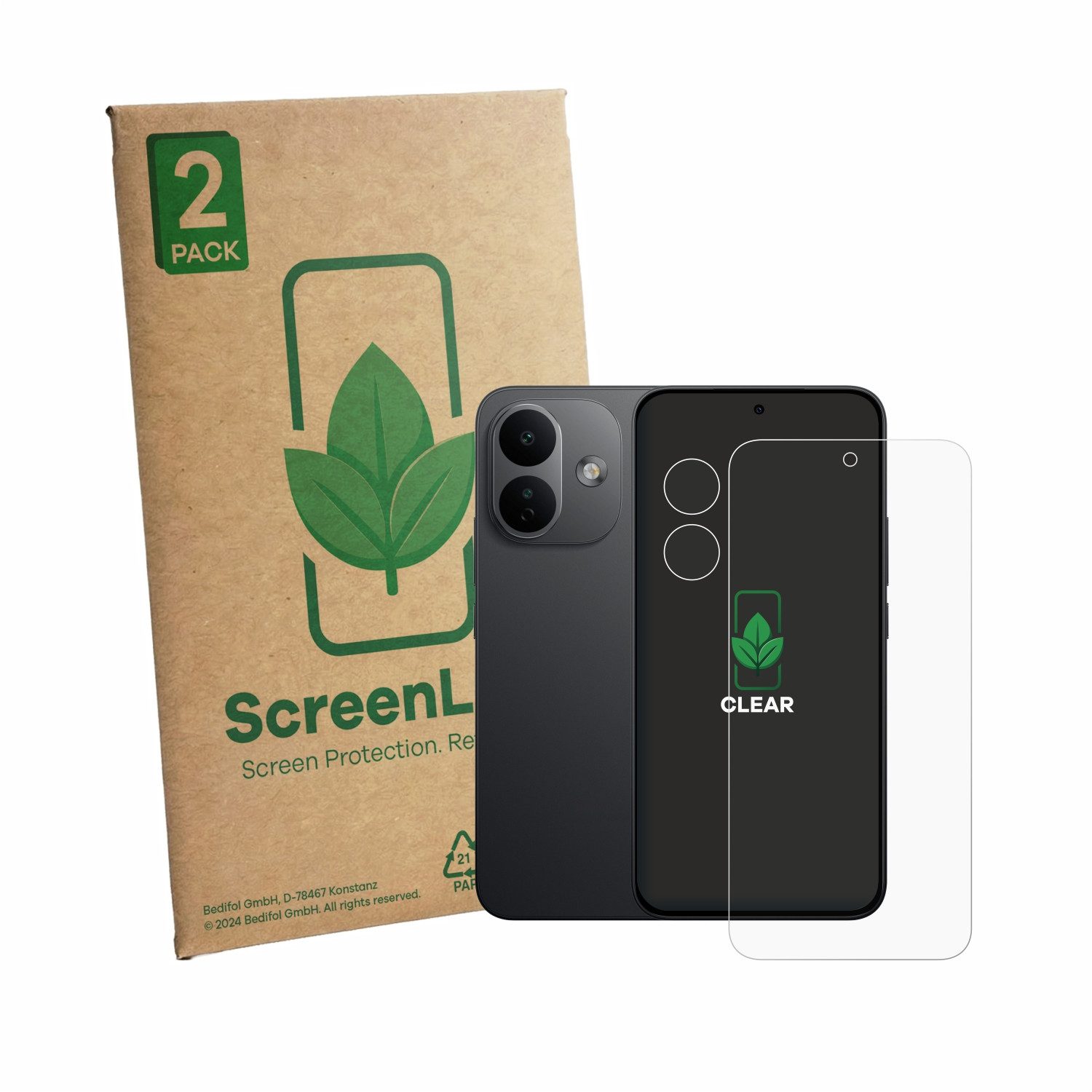 ScreenLeaf Displayschutzfolie Schutzfolie für Xiaomi Redmi Note 17 Pro 5G (Display+Kamera), 2 Stück, Displayschutz Schutz Folie Klar Transparent