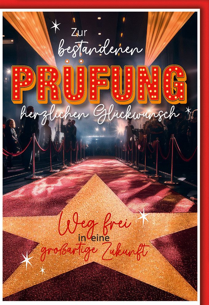 Grußkarten Prüfung - Karte mit Umschlag - Walk of Fame