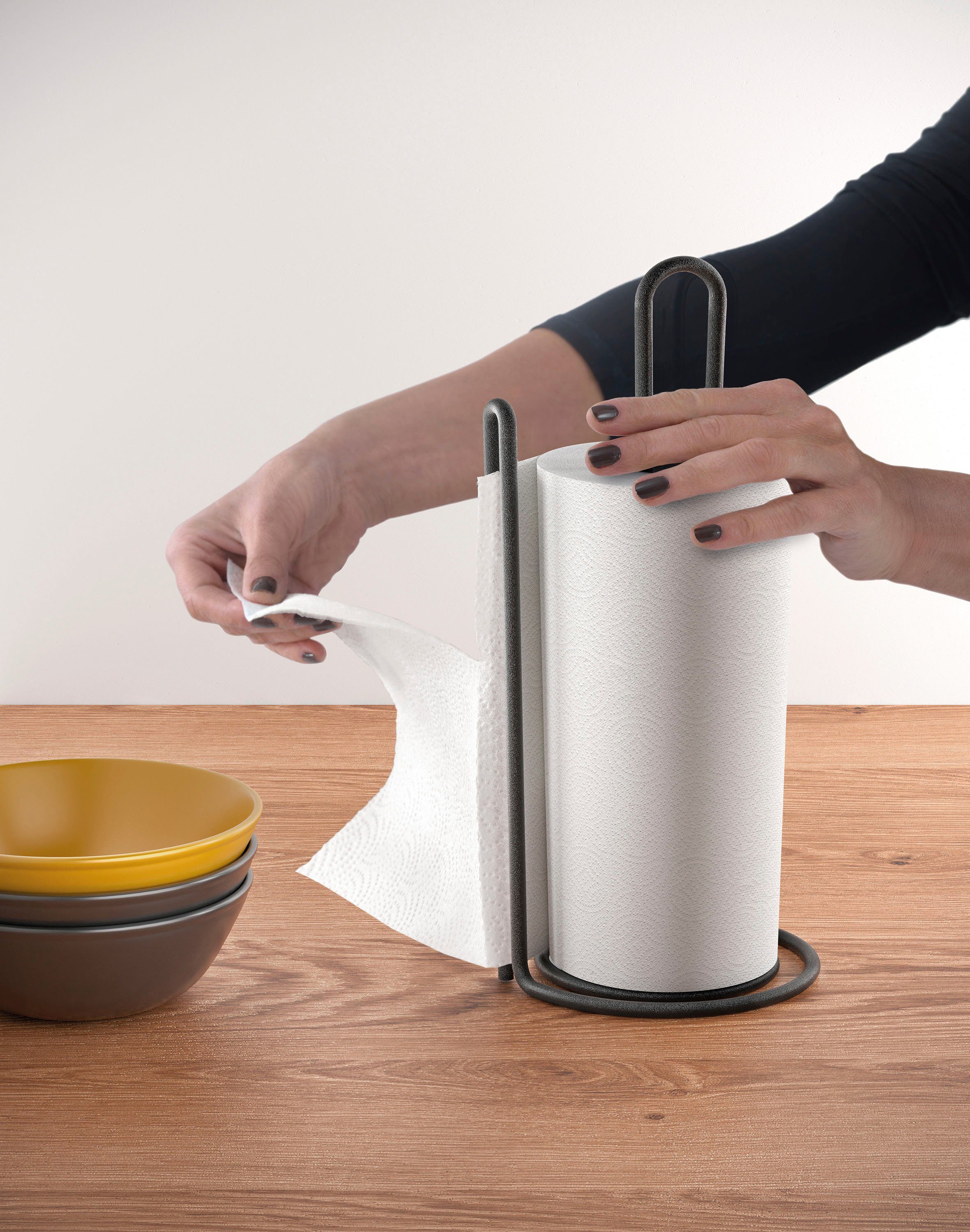 Metaltex Küchenrollenhalter My-Roll Lava, mit exclusiver TouchTherm® Beschichtung