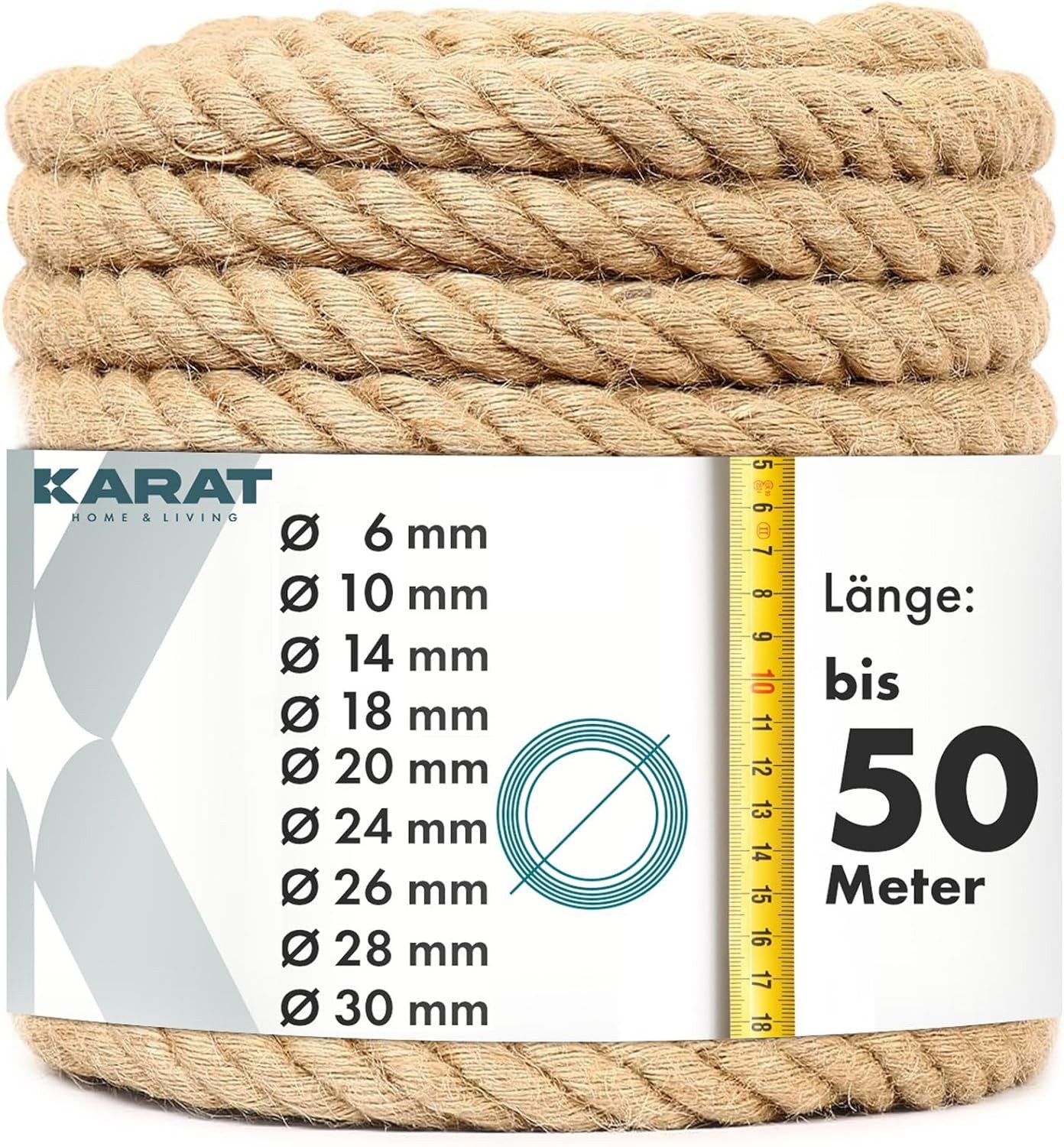 Karat Juteseil Arnold, Naturprodukt Seil, Verschiedene günstig online kaufen