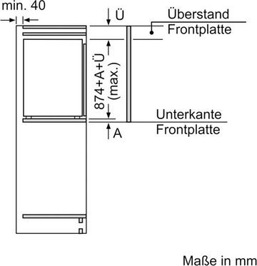Constructa Einbaukühlschrank CK222NSE0, 87,4 cm hoch, 54,1 cm breit