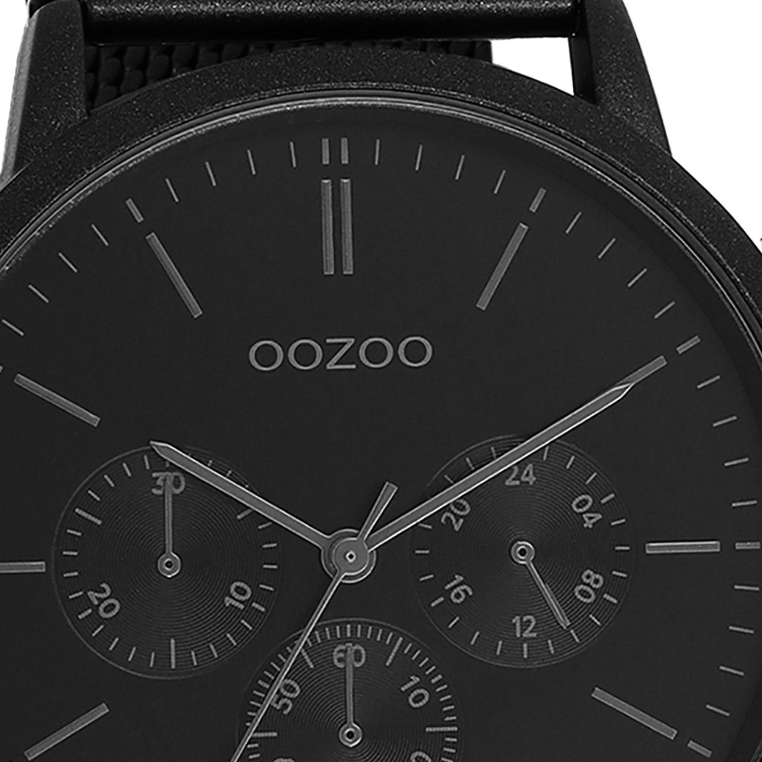 OOZOO Quarzuhr Oozoo Fashion-Style 50mm) Armbanduhr Timepieces (ca. extra Herren groß Analog, rund, Herrenuhr Metallarmband