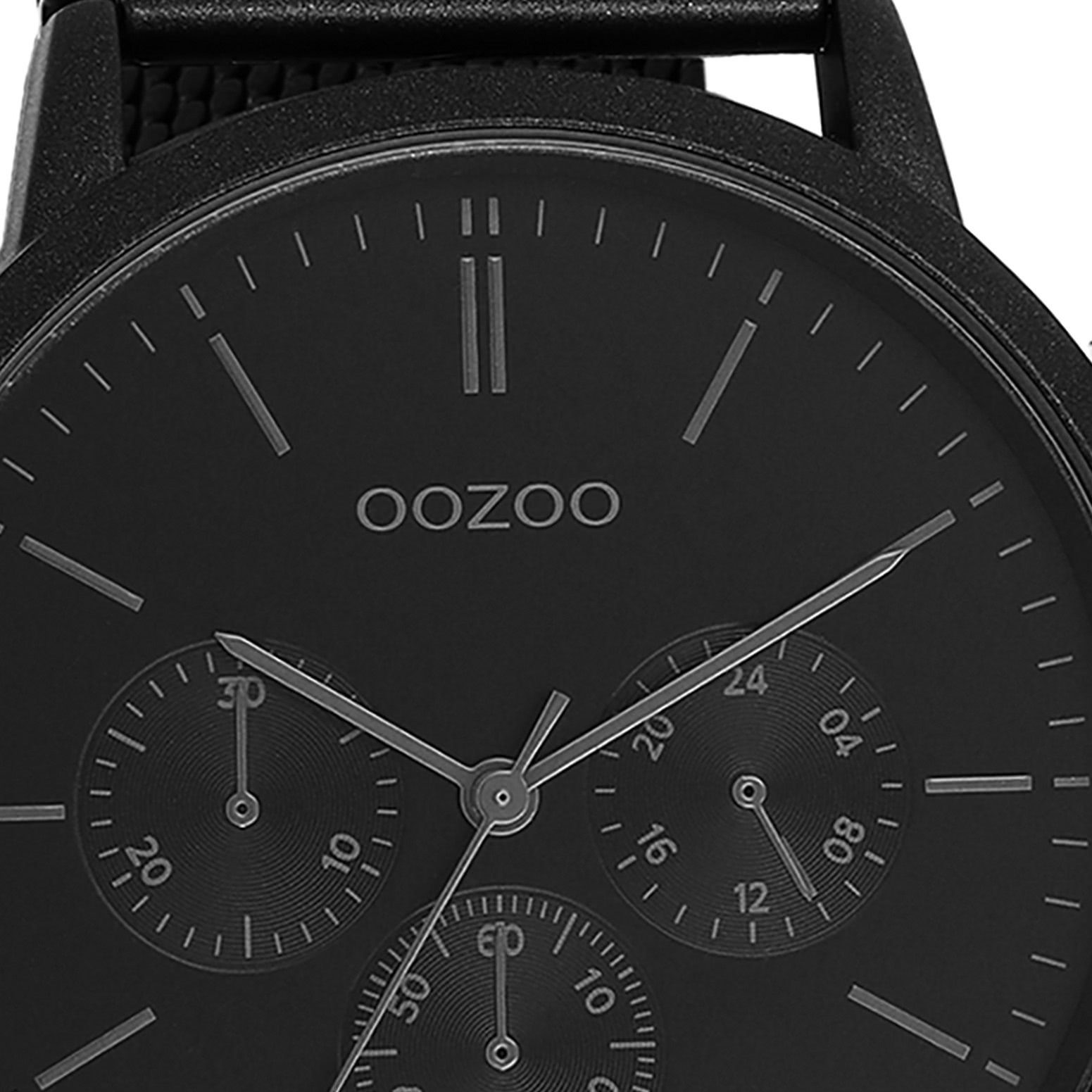 OOZOO Quarzuhr Oozoo Timepieces Herrenuhr 50mm) (ca. Armbanduhr Fashion-Style Analog, Metallarmband, groß Herren extra rund