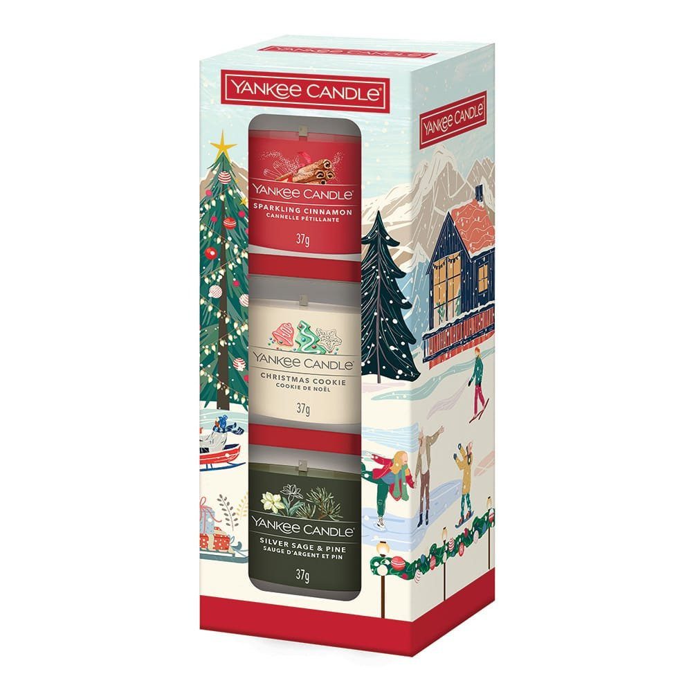 Yankee Candle Duftkerze Yankee Candle Weihnachten 3er Set Christmas Duftker günstig online kaufen
