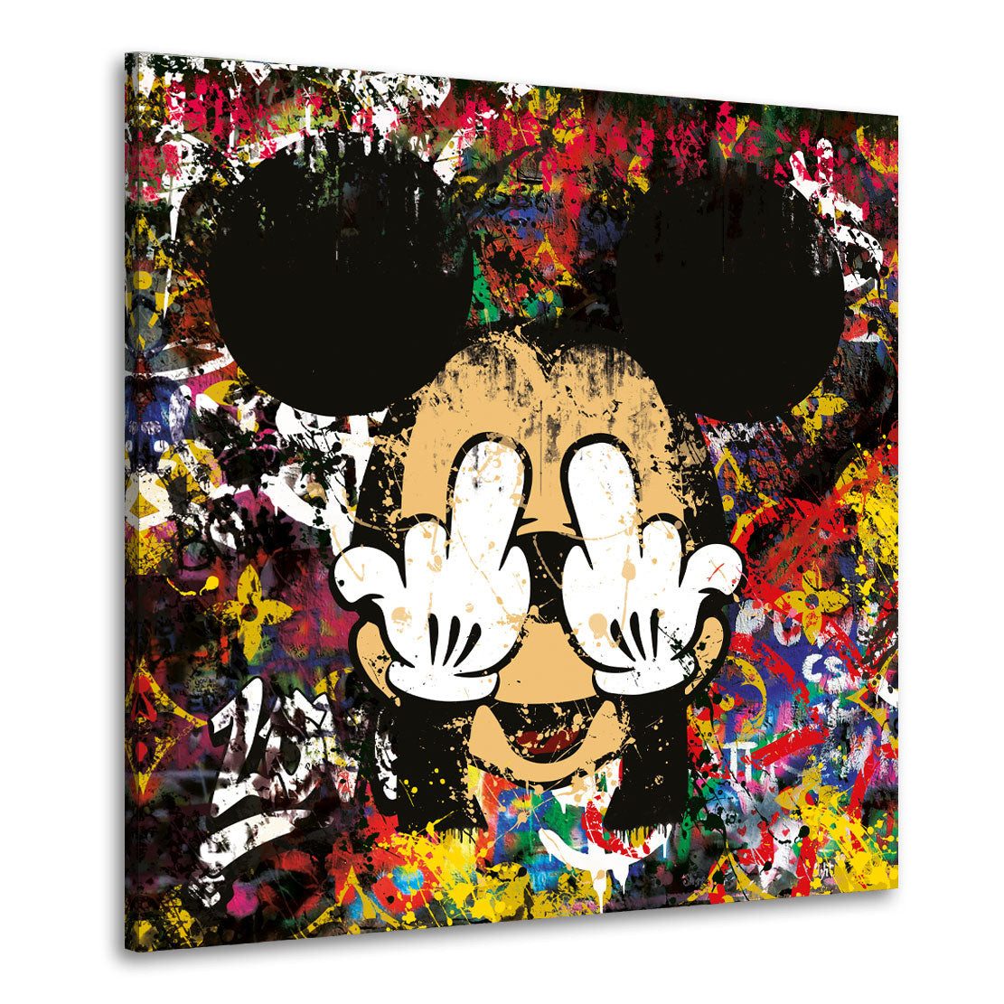 Artedinoi Leinwandbild Comic Maus Colour Leinwandbild Wandbild Kunst Deko XL, Comic-Maus, farbig