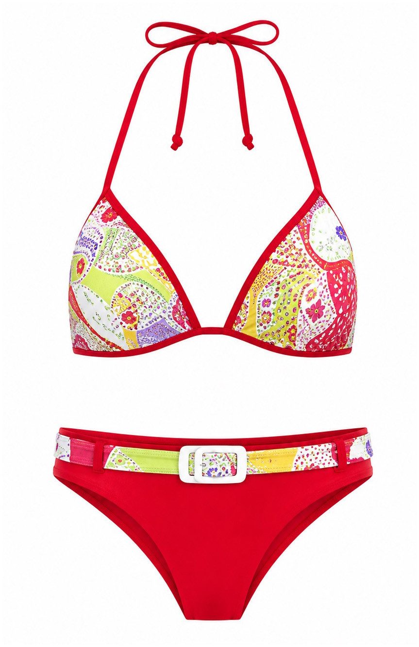 Ewlon Bügel-Bikini mit Nackenbindung und Zierband am Slip