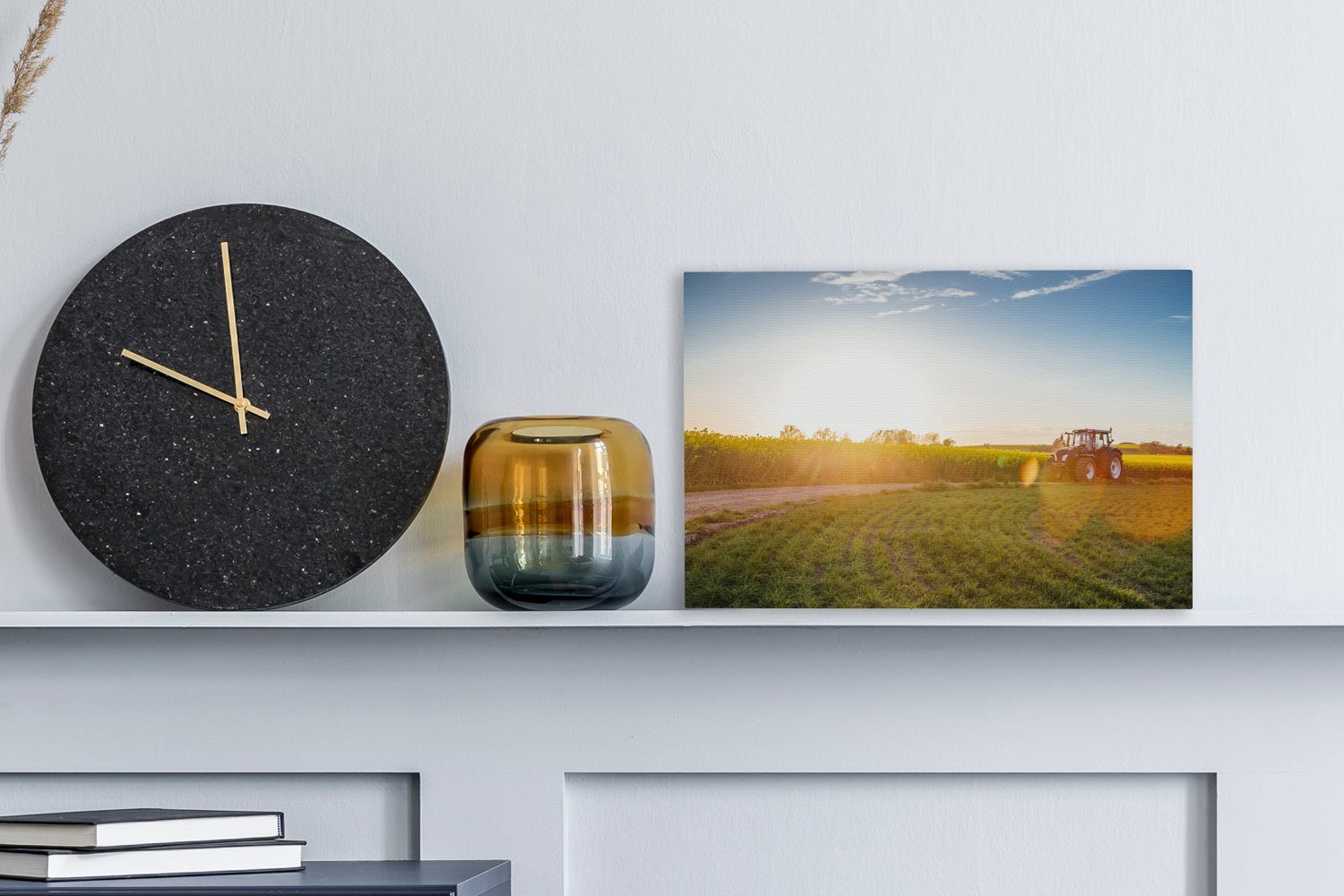 OneMillionCanvasses® Leinwandbild Traktor - Gras - günstig online kaufen