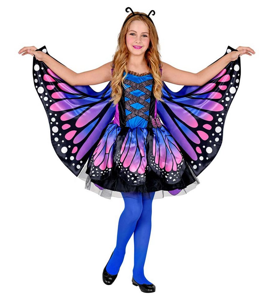 Widmann S.r.l. Kostüm Schmetterling Kostüm 3-tlg. Kinder lila