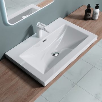 doporro Einbauwaschbecken doporro Design Waschbecken Col01 Gussmarmor Waschtisch Waschplatz, umweltfreundliches Material