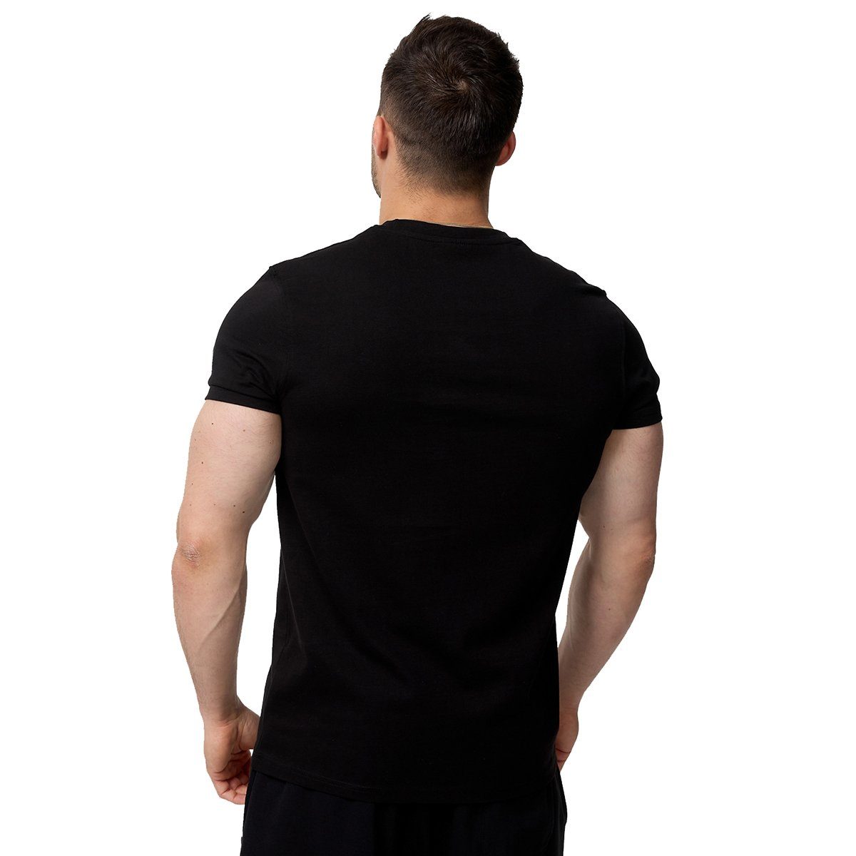 Black/White Active Basic (1-tlg) TAPOUT T-Shirt