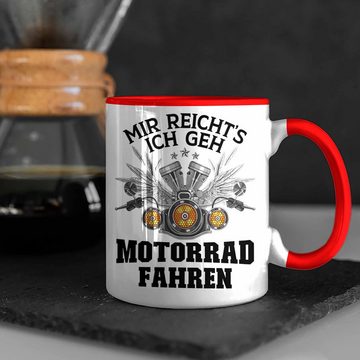 Trendation Tasse Trendation - Motorradfahrer Geschenk für Männer Motorrad Tasse mit Spruch Kaffeetasse für Biker Herren