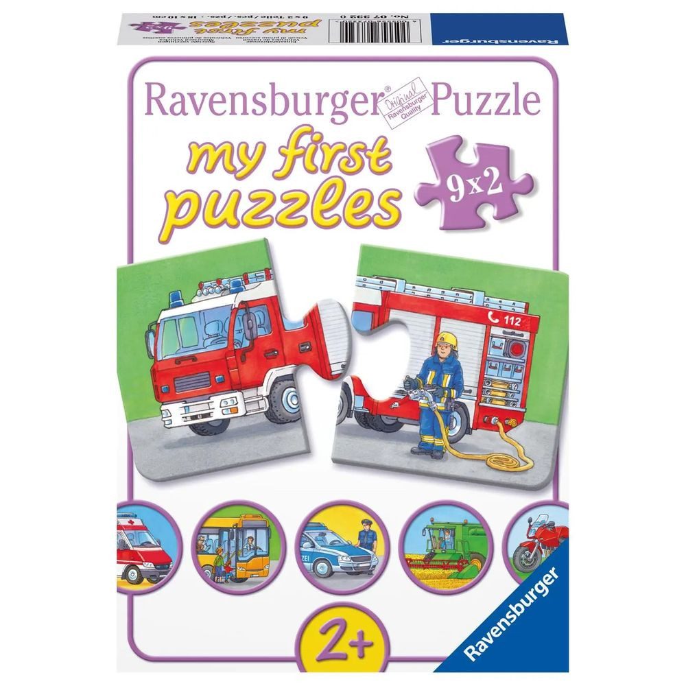 Ravensburger Puzzle Einsatzfahrzeuge. My first Puzzle, 19 Puzzleteile