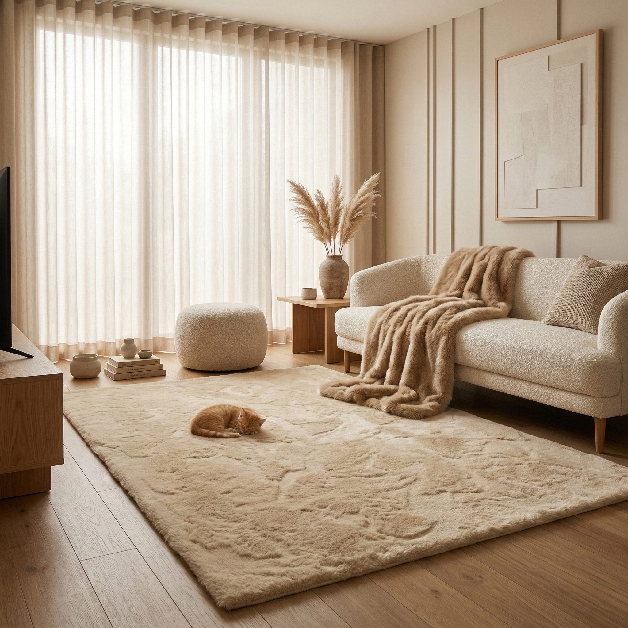 Consilio Concept Fellteppich Teppich Hasenfell Imitat COZY Fell Hochflor rechteckig Höhe: 22 mm