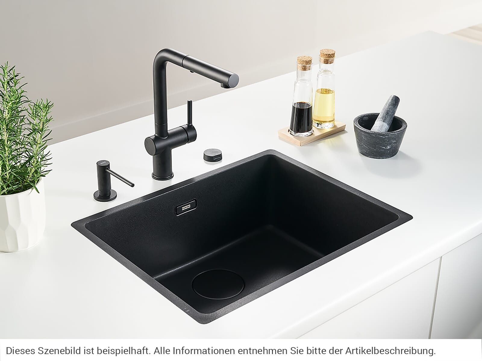 FRANKE Granitspüle, rechteckig, 55/43 cm, (1 St), aus Sanitized®