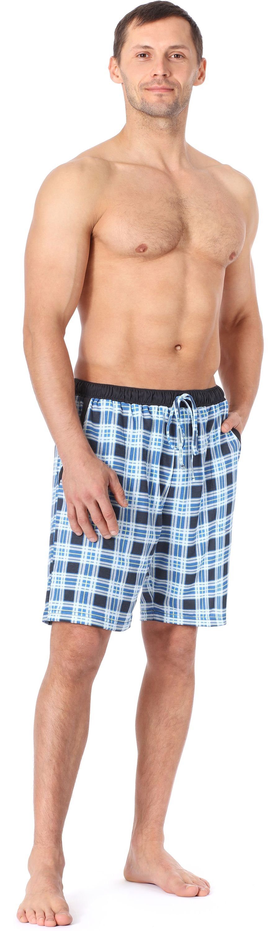 Bund Schlafanzughose TI30-114 Timone Herren Karierrt7 (1-tlg) elastischer Pyjamashorts Kurz (9632301)