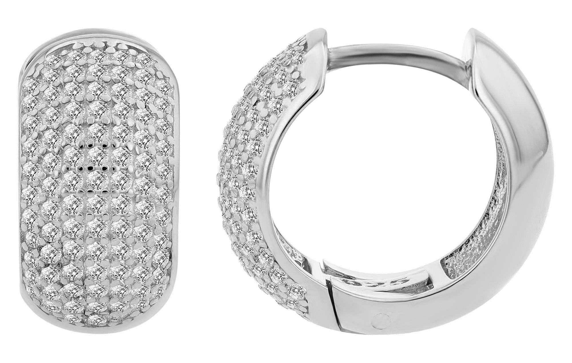 AKZENT Ohrring-Set "Lavande" aus 925 Sterlingsilber, rhodiniert, langlebig (Paar, inkl. Schmuckbox), Damen Ohrring