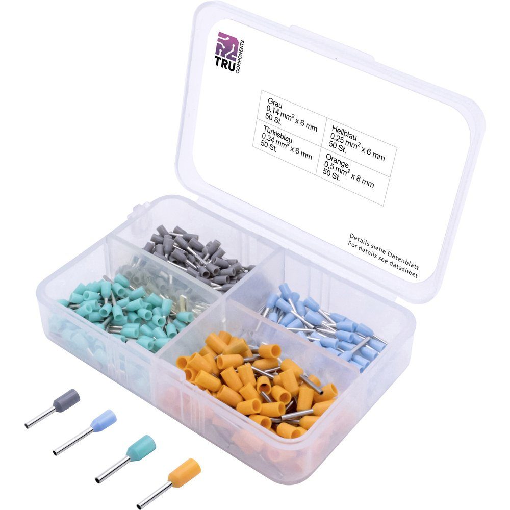 Aderendhülsen TRU COMPONENTS T1903C023 Aderendhülsen-Sortiment 0.14 mm², 0.25 mm², 0
