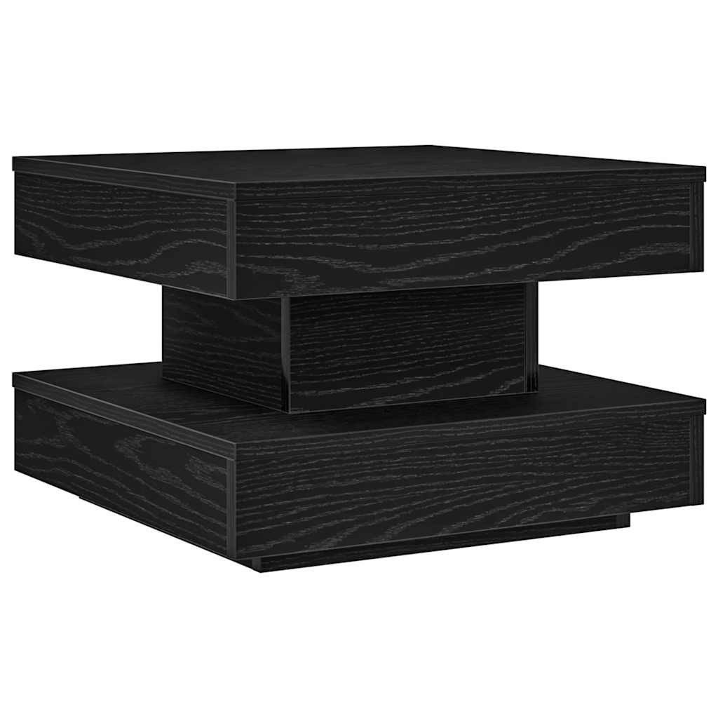 vidaXL Couchtisch Couchtisch 360-Grad Drehbar Schwarz 50x50x34,5 cm (1-St) günstig online kaufen