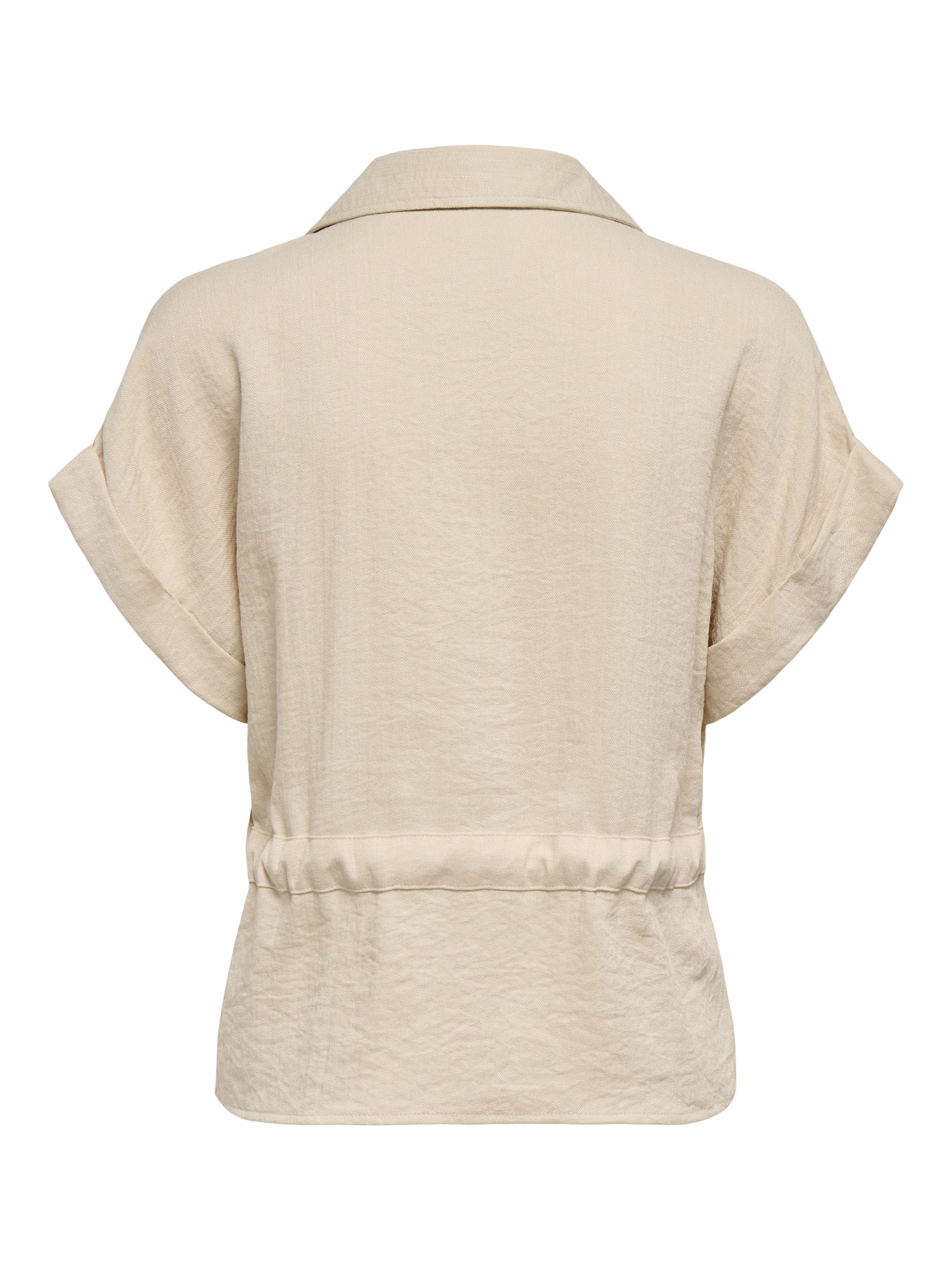 JDY Kurzarmbluse JDYMILLE S/S ZIP SHIRT WVN NOOS