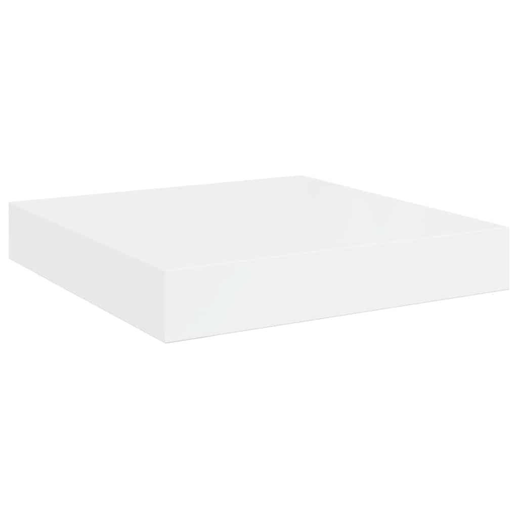 furnicato Wandregal Schweberegal 23 x 23,5 x 3,8 cm Hochglanz-Weiß mit Metallrahmen, 1-tlg., Unsichtbares Wandboard mit Wabenplatten-Design für Dekoartikel