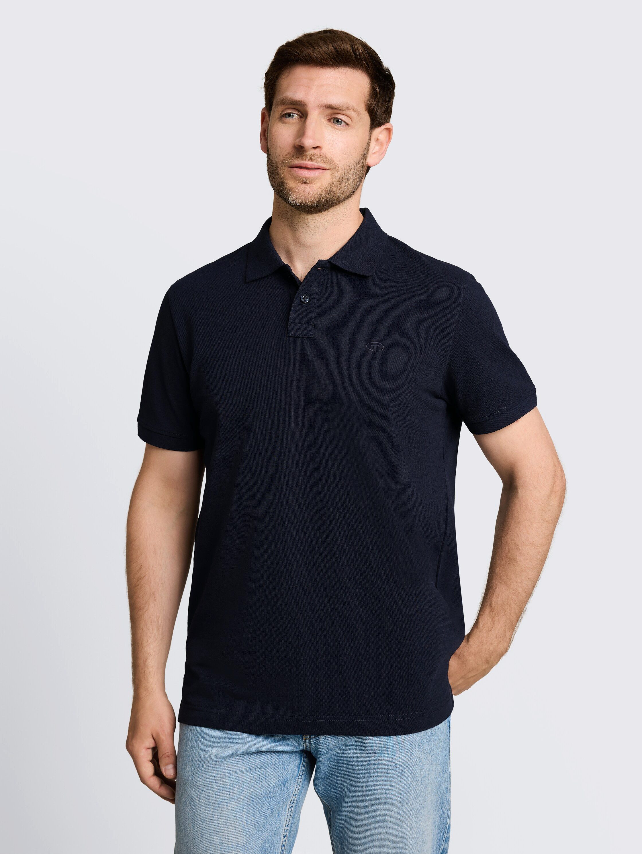 TOM TAILOR Poloshirt Poloshirt mit Logostickerei
