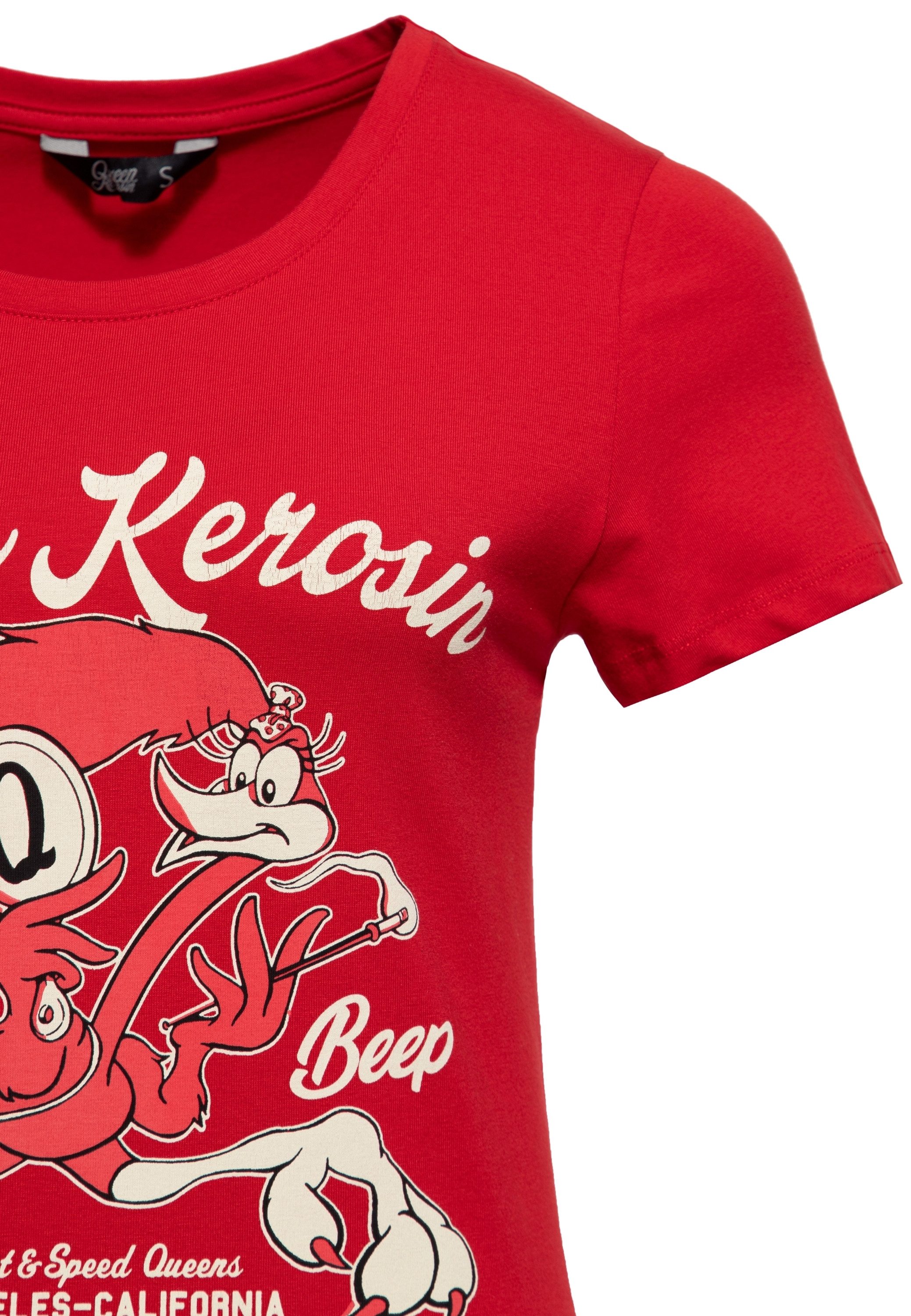 QueenKerosin Print-Shirt Beep Beep (1-tlg) mit Vintage Comic-Artwork