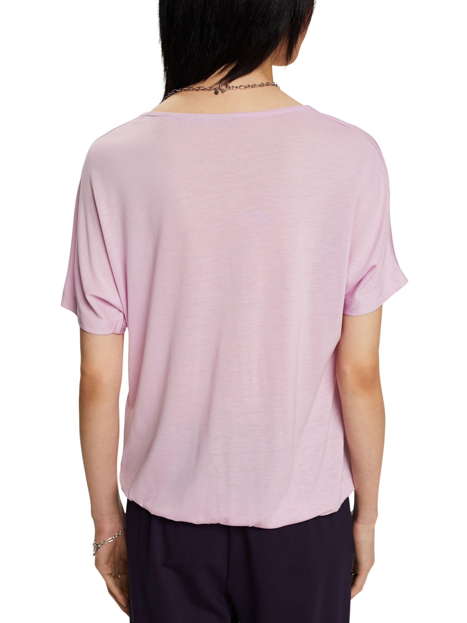 (1-tlg) Esprit T-Shirt Collection Wickel-T-Shirt LAVENDER