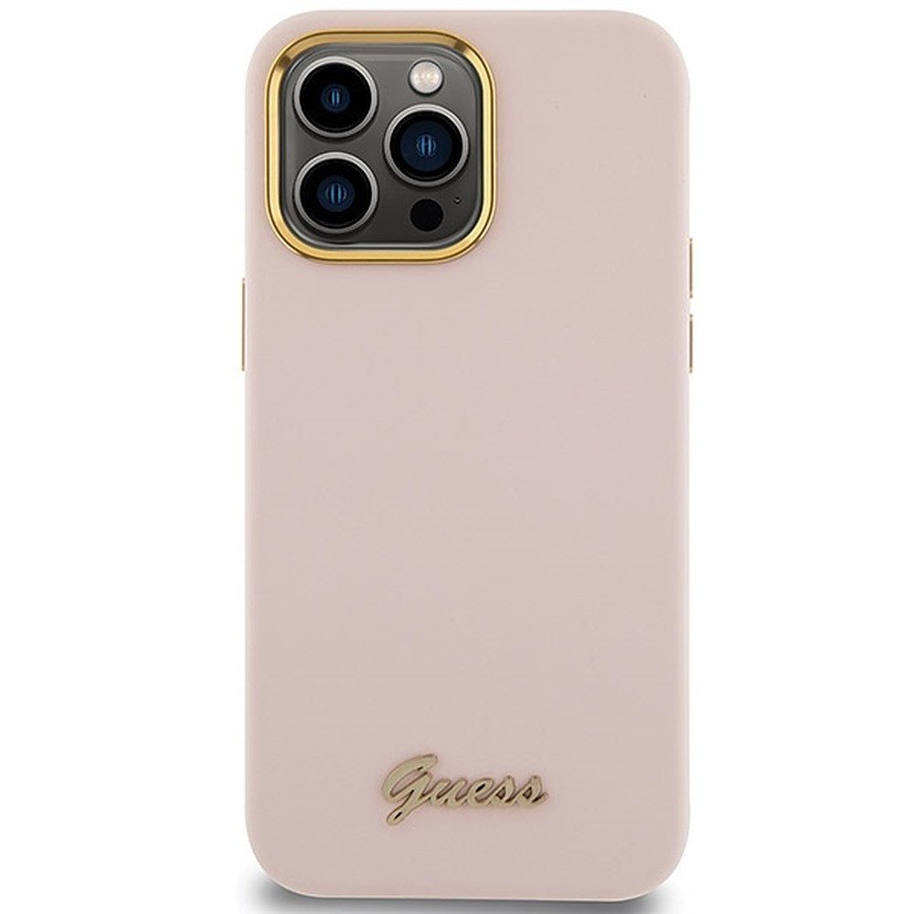 Guess Handyhülle Schutzhülle Rückschale Smartphonehülle 6,7 Zoll, Metall-Logo, Kameraschutzrahmen, stoßabsorbierend
