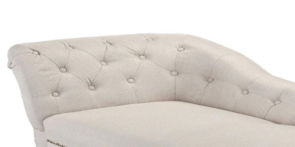 Xlmoebel Recamiere Beige Chaiselongue mit elegantem Stoffbezug für modernes Wohnen, Chaiselongue 1 Teile, Hergestellt in Europa