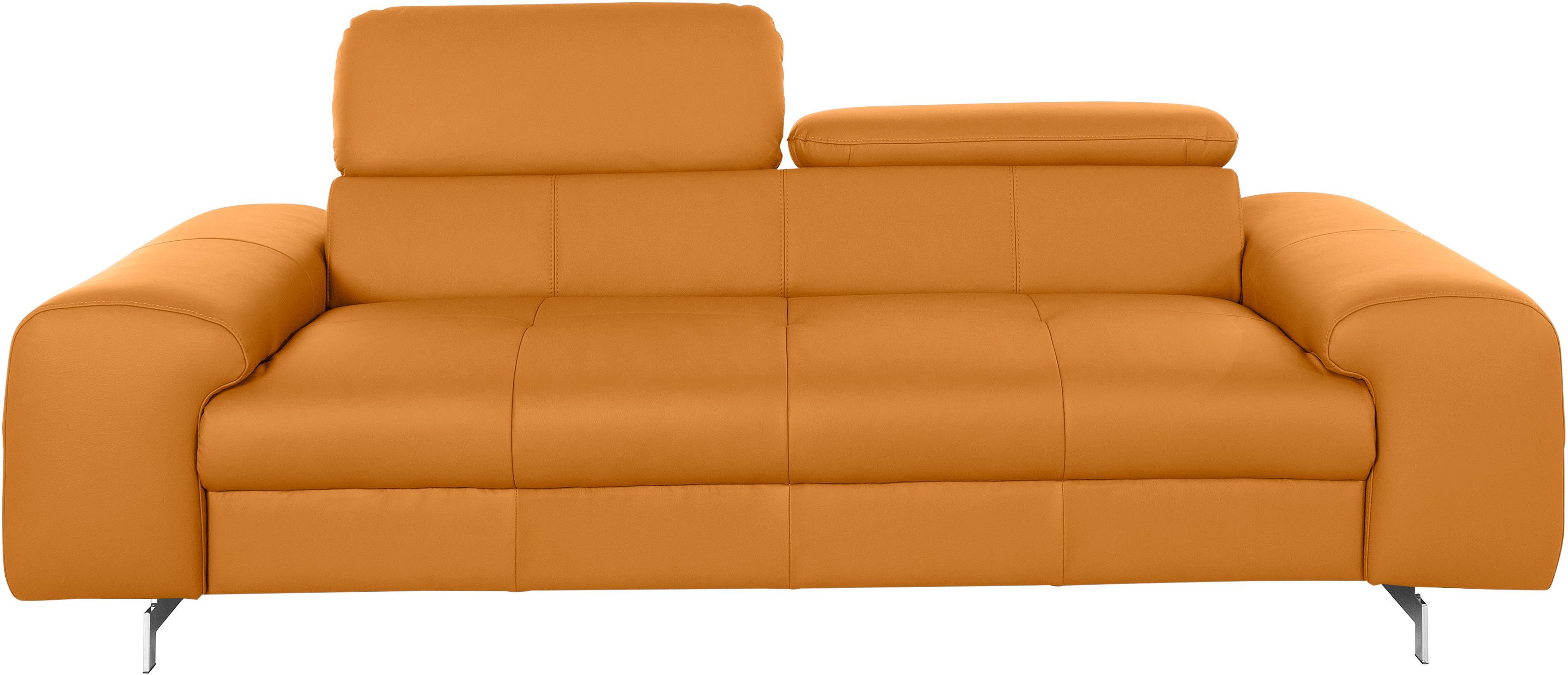 COTTA 3-Sitzer Chef, Big-Sofa mit Kopfteilverstellung, edle Metallkufen günstig online kaufen