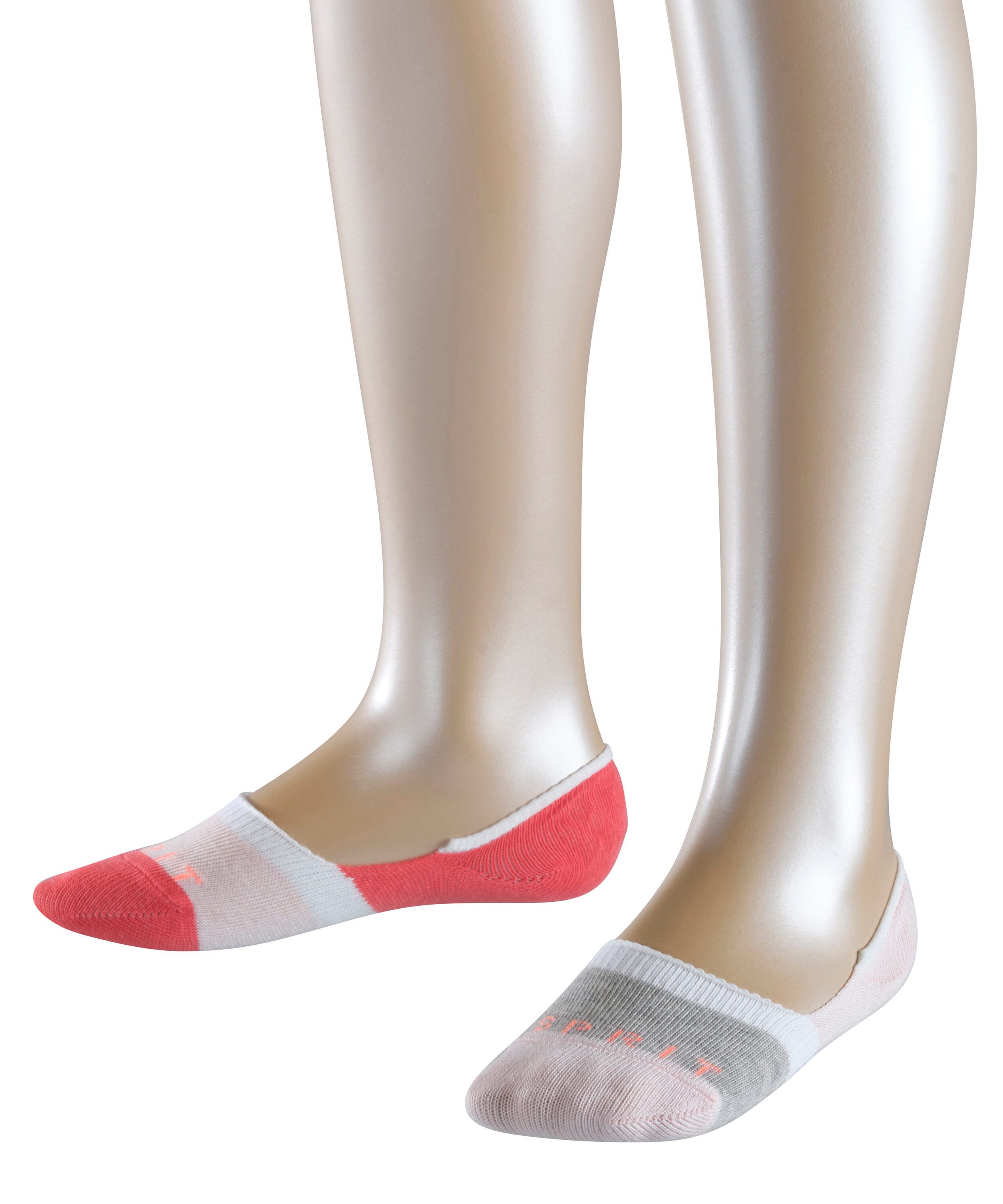 Esprit Füßlinge Colour Block 2-Pack (2-Paar) mit zwei Mustervarianten