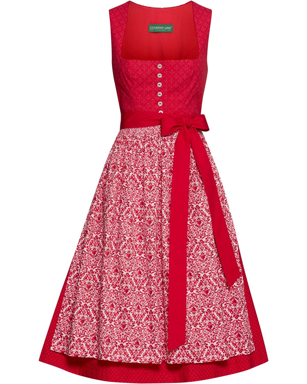 Country Line Dirndl Midi-Baumwolldirndl