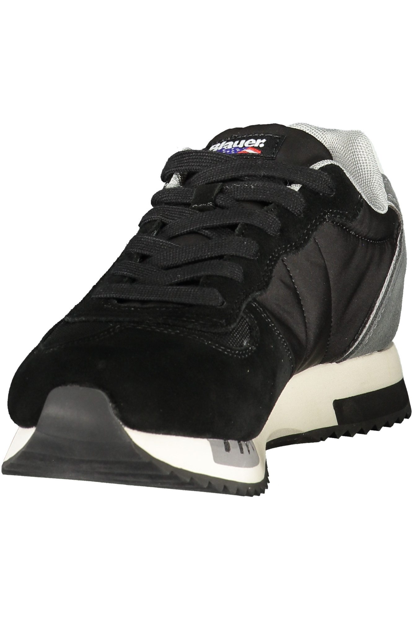 Blauer Sneaker Herrensportschuh Schwarz: Kontrastdetails &