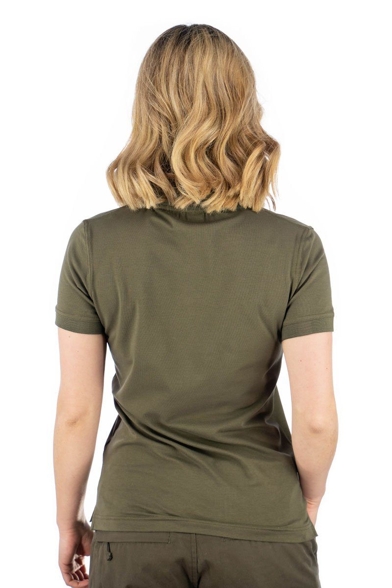 OS Trachten Poloshirt Laukas Kurzarm Shirt mit Hirsch-Stickerei auf der linken Brust