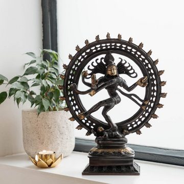 bodhi Dekofigur Nataraj Statue, Messing ca. 35 cm, schwarz