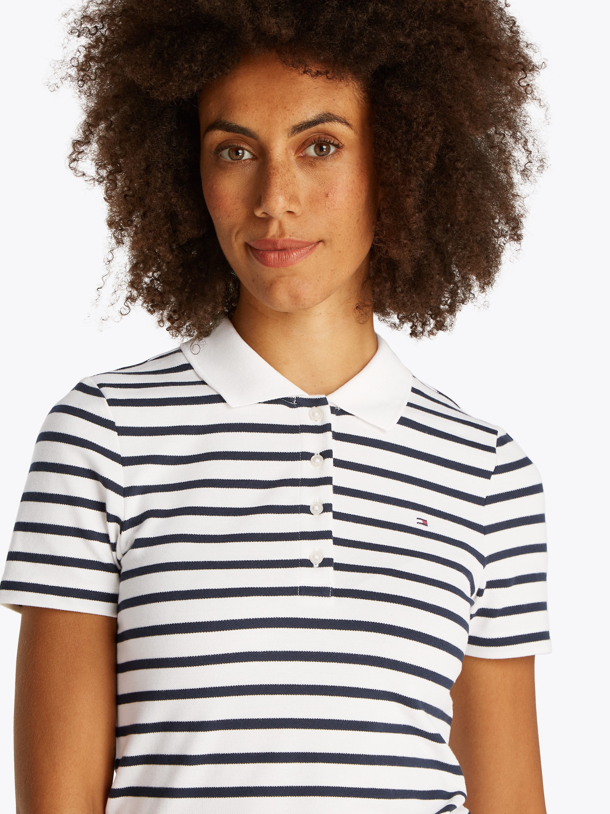 Tommy Hilfiger Poloshirt 1985 Slim Fit Pique Premium mit Logostickerei, Sei günstig online kaufen