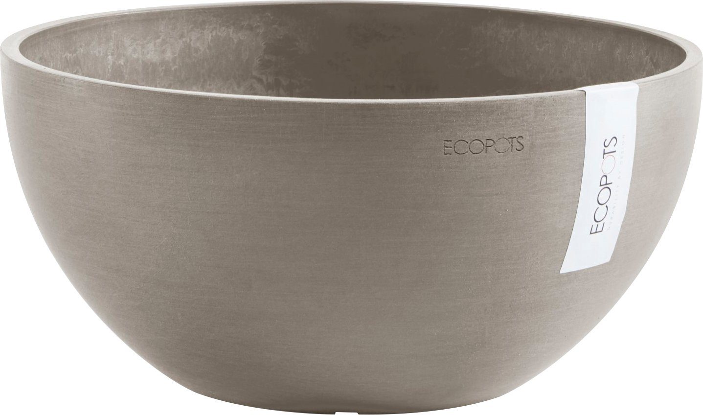 ECOPOTS Blumentopf BRUSSELS Taupe, BxTxH: 35x35x16,5 günstig online kaufen