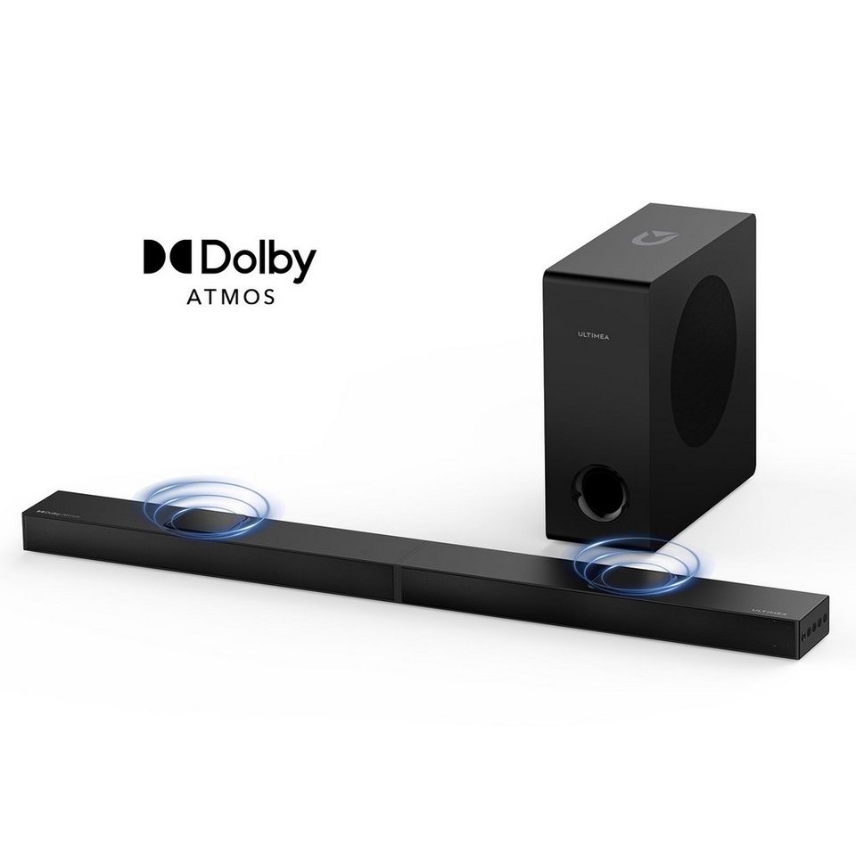 Ultimea Nova S70 3.1.2-Kanal Dolby Atmos Soundbar (HDMI IN/eARC, Bluetooth,  390 W, 2 nach oben abstrahlende Treiber, 4K Dolby Vision HDR Durchleitung)