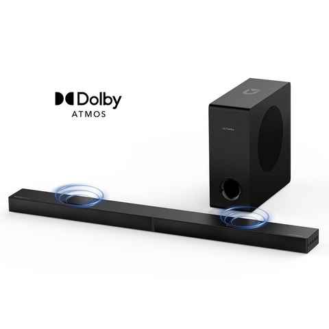 Ultimea Nova S70 3.1.2-Kanal Dolby Atmos Soundbar (HDMI IN/eARC, Bluetooth, 390 W, 2 nach oben abstrahlende Treiber, 4K Dolby Vision HDR Durchleitung)