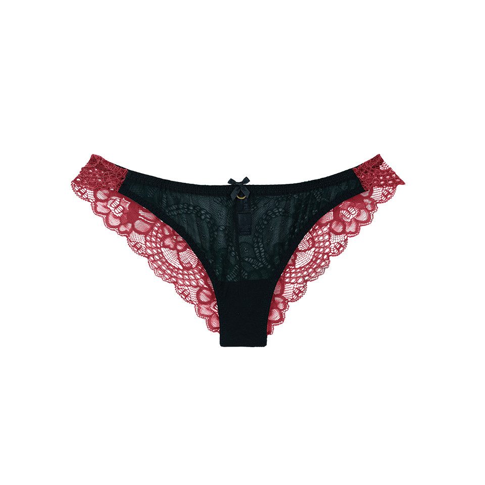 La Muel Lingerie Slip mit verführerischer weicher Spitze und Transparenz Limitierter Farbton