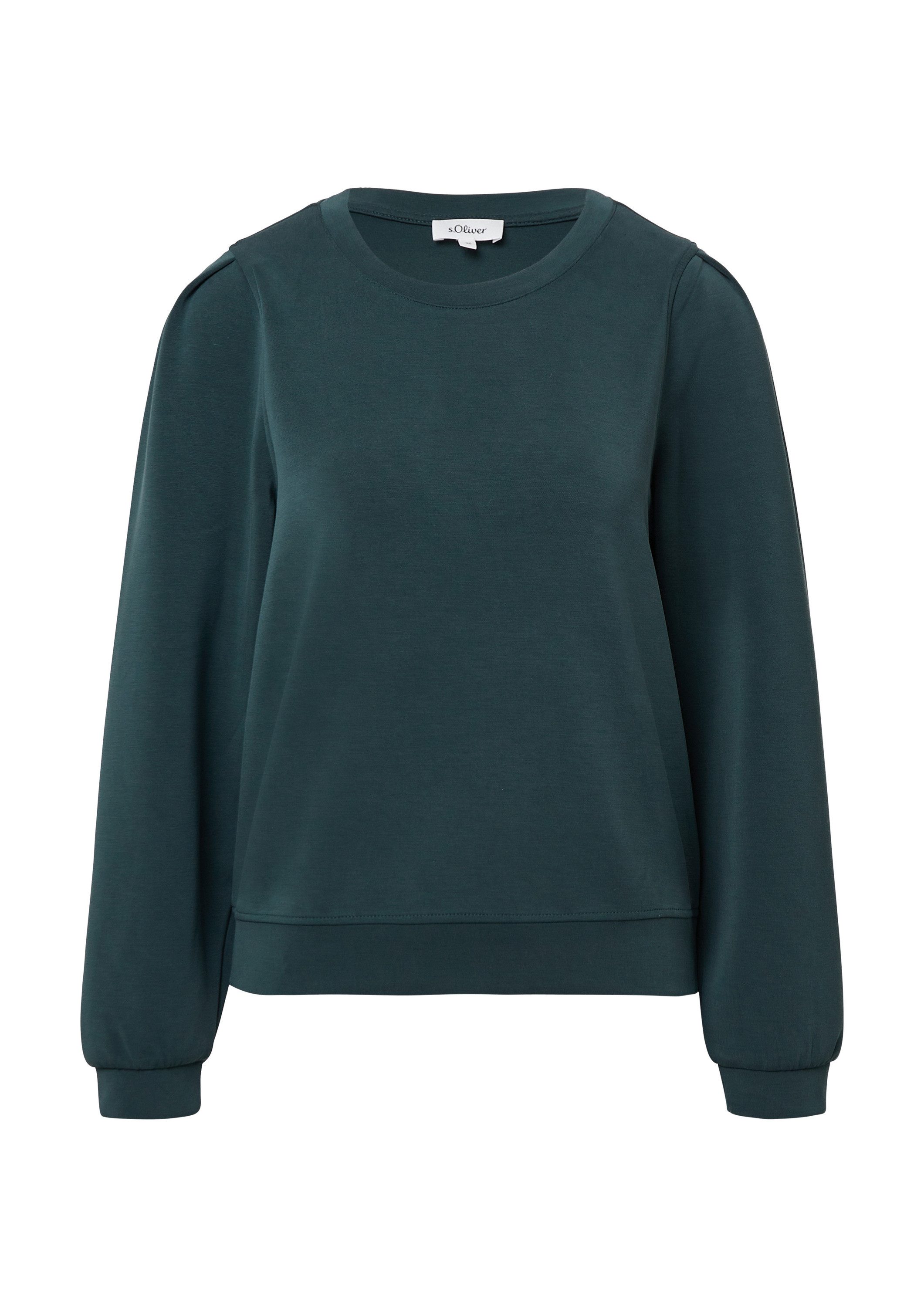s.Oliver Sweatshirt Sweatshirt Scuba-Sweatshirt mit Puffärmeln günstig online kaufen