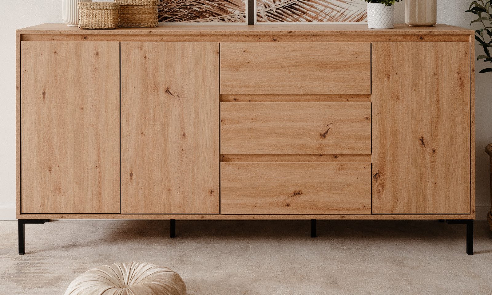 Furn.Design Sideboard Bastia (Kommode in Eiche günstig online kaufen