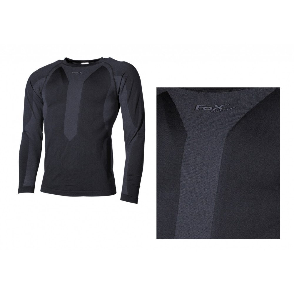 Thermounterhemd FoxOutdoor Thermo-Sport-Unterhemd langarm schwarz.