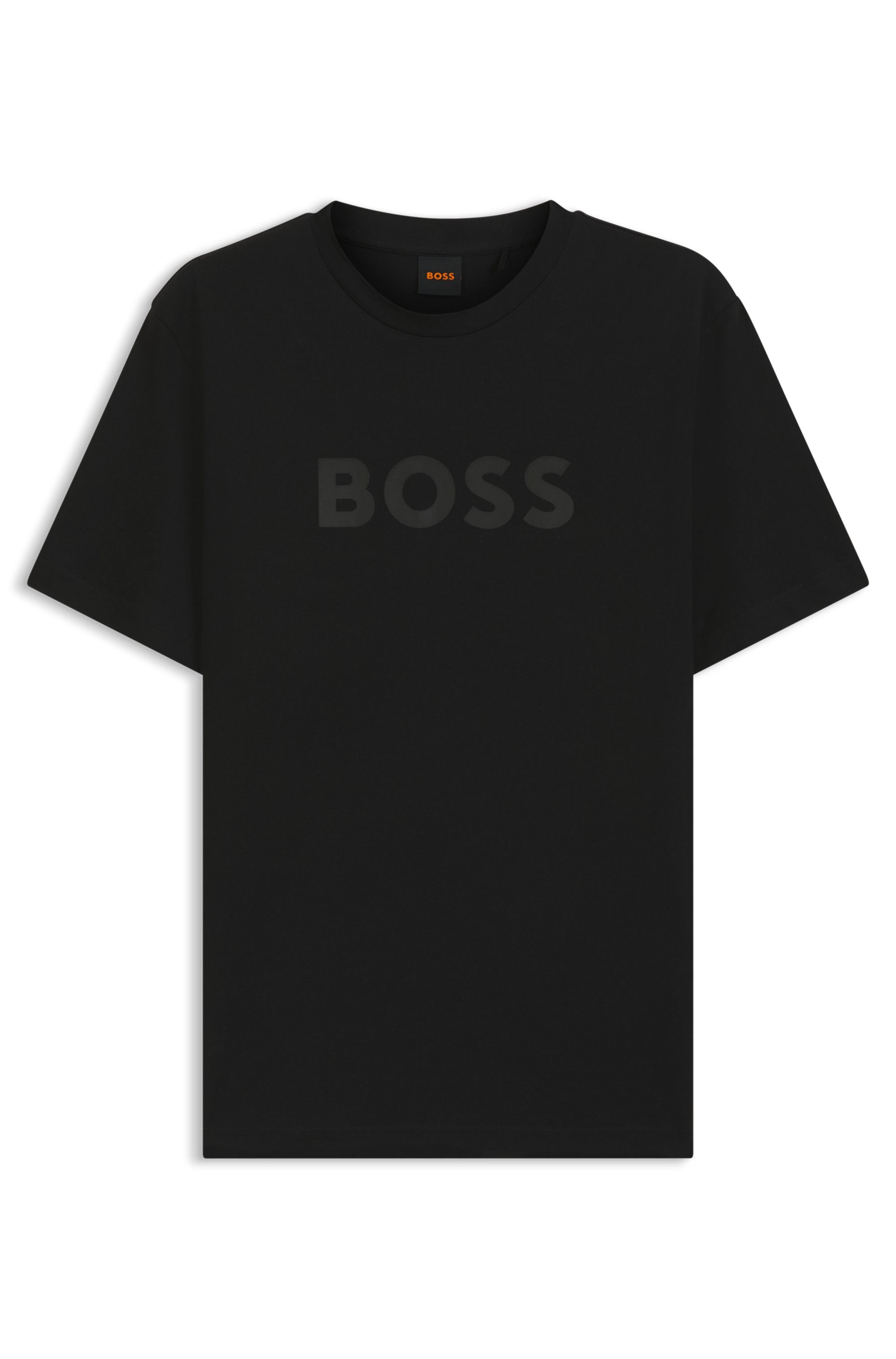 BOSS ORANGE T-Shirt Rundhalsausschnitt, Regular Fit, großer Logodruck – Bild 4 von 5