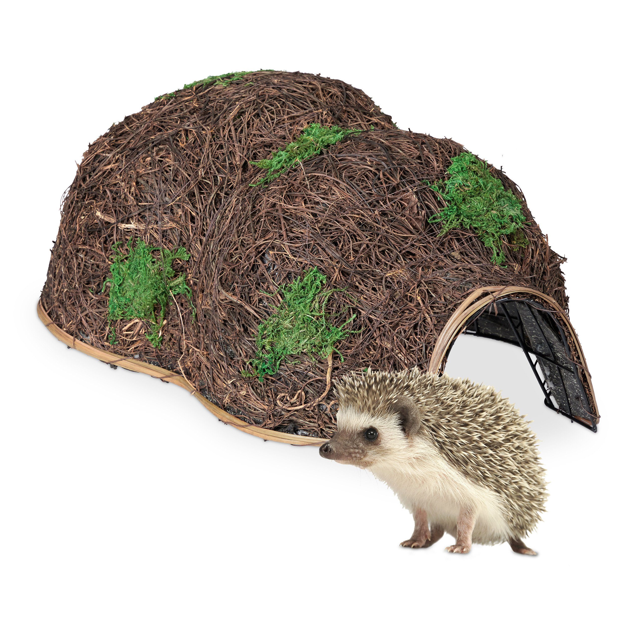 relaxdays Igelhaus Großes Igelhaus aus Stroh