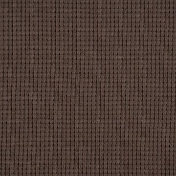 SCHÖNER LEBEN. Stoff Waffelstrick Doubleface einfarbig taupe 1,4m Breite, allergikergeeignet