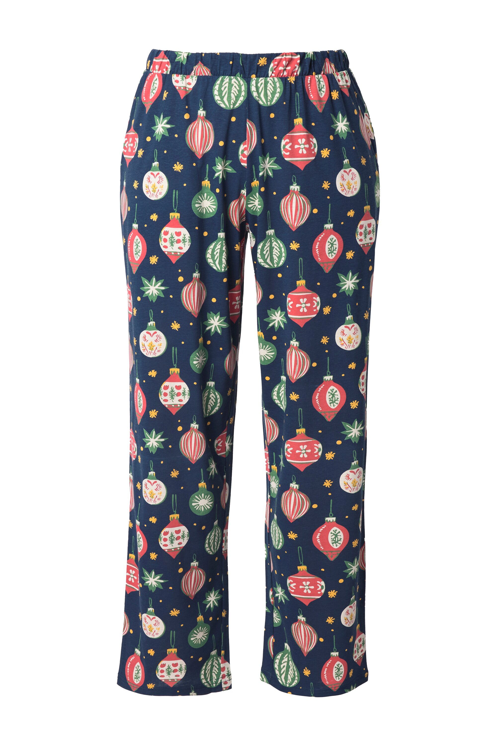 Ulla Popken Pyjama Schlafanzughose Baumschmuck Taschen günstig online kaufen